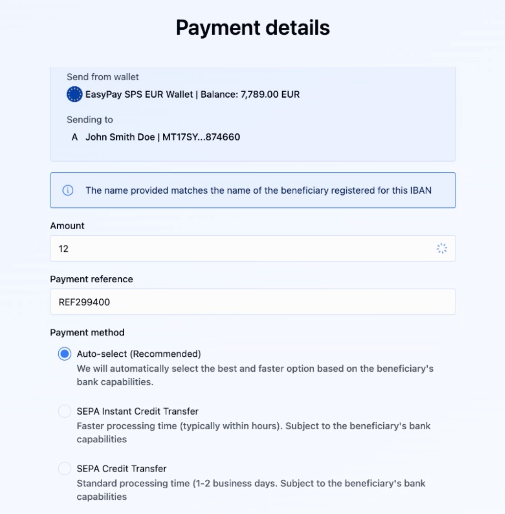 Proceed with payment