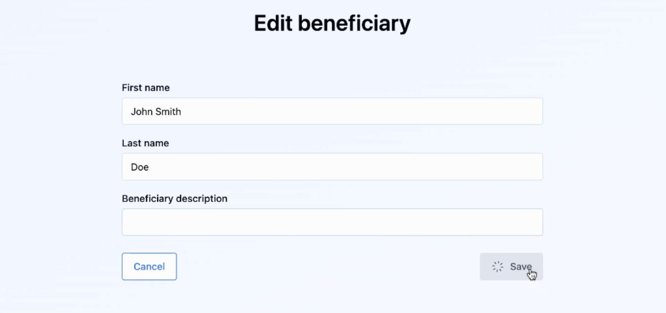 Update beneficiary